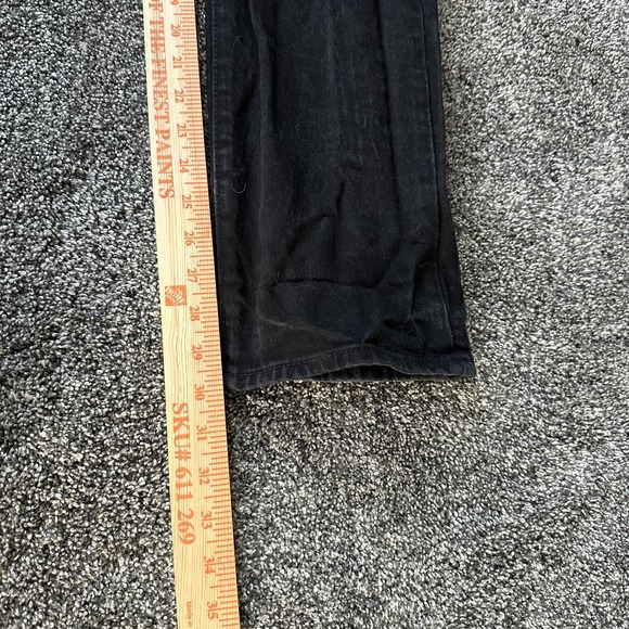 Levis 501 Jeans Mens 31x30 Black Button Fly Straight Leg Denim‎ Classic Original - Picture 13 of 16